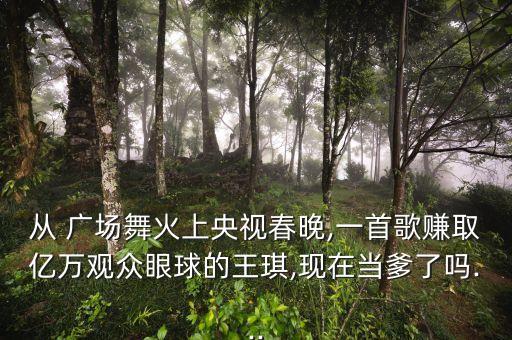从 广场舞火上央视春晚,一首歌赚取亿万观众眼球的王琪,现在当爹了吗...