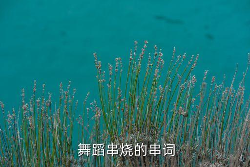  舞蹈串烧的串词