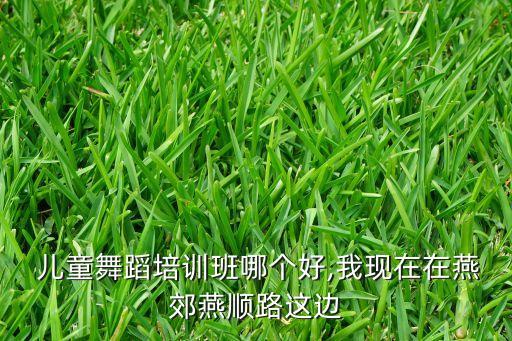  儿童舞蹈培训班哪个好,我现在在燕郊燕顺路这边