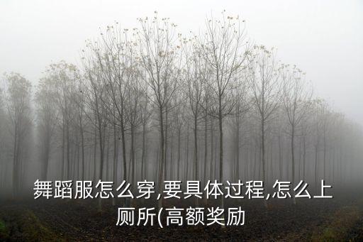  舞蹈服怎么穿,要具体过程,怎么上厕所(高额奖励