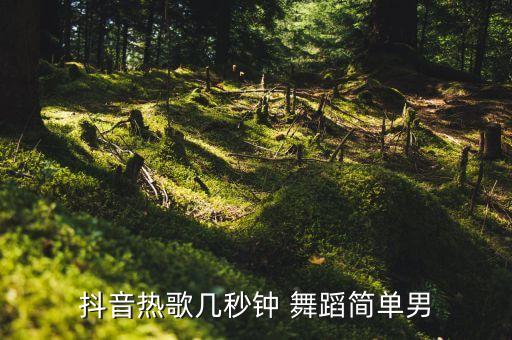 抖音热歌几秒钟 舞蹈简单男