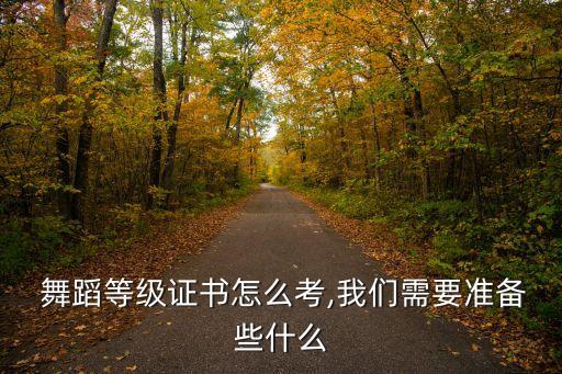  舞蹈等级证书怎么考,我们需要准备些什么