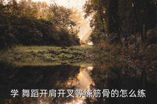 学 舞蹈开肩开叉等练筋骨的怎么练