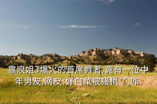 靠浪姐3爆火的首席舞者,竟有一位中年男友,网友:好白菜被猪拱了,咋...