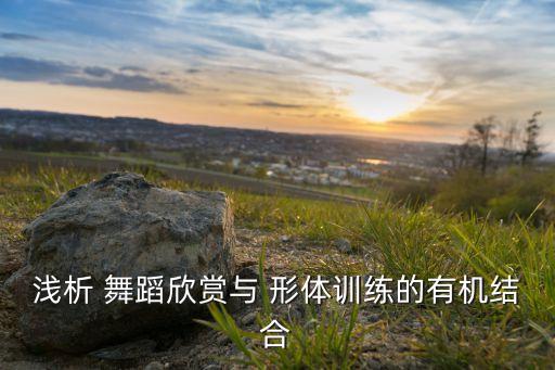 浅析 舞蹈欣赏与 形体训练的有机结合