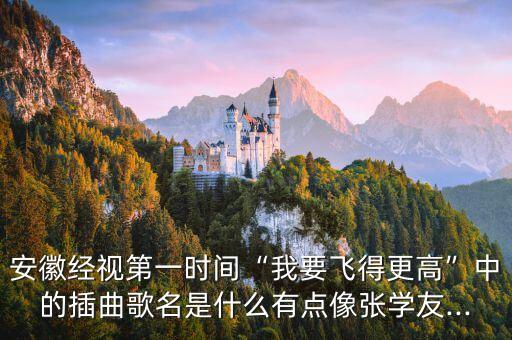 安徽经视第一时间“我要飞得更高”中的插曲歌名是什么有点像张学友...