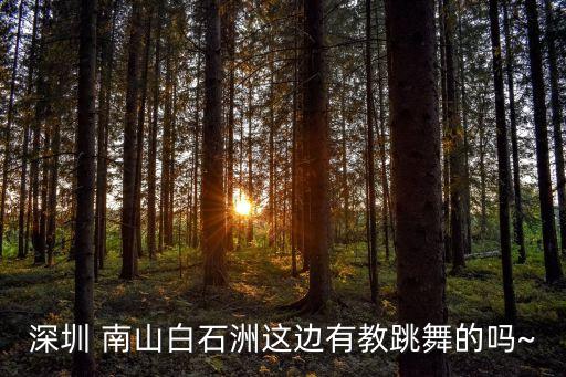 深圳 南山白石洲这边有教跳舞的吗~