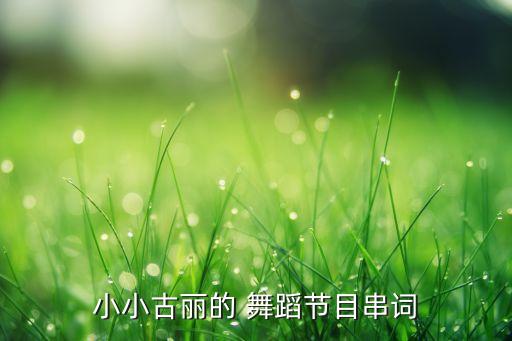 小小古丽的 舞蹈节目串词