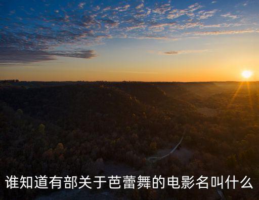 谁知道有部关于芭蕾舞的电影名叫什么