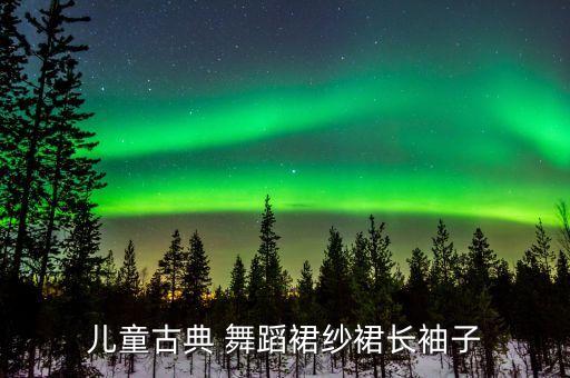 儿童古典 舞蹈裙纱裙长袖子