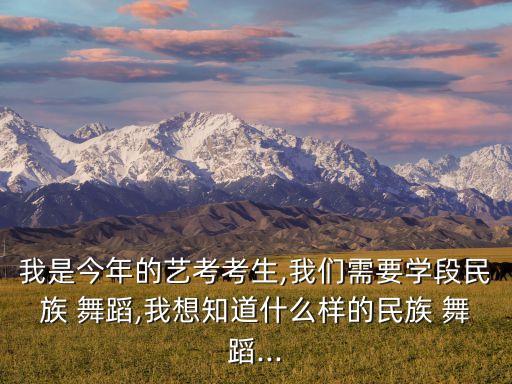 我是今年的艺考考生,我们需要学段民族 舞蹈,我想知道什么样的民族 舞蹈...