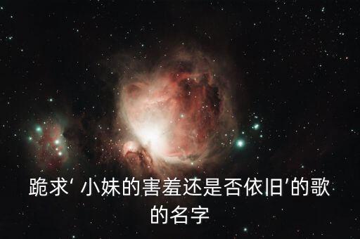 跪求‘ 小妹的害羞还是否依旧’的歌的名字