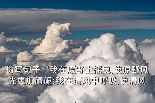 仿写句子“我在原野上摇曳,使原野风光更加旖旎;我在清风中呼吸,使清风...