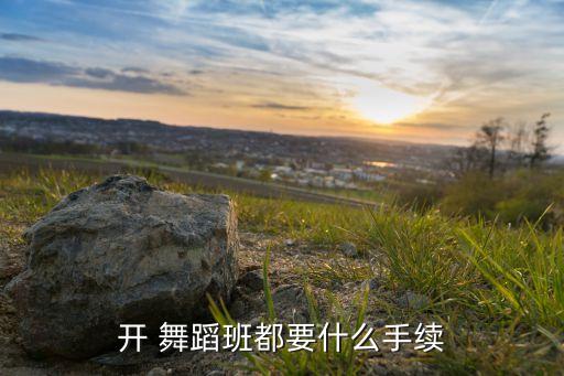 开 舞蹈班都要什么手续