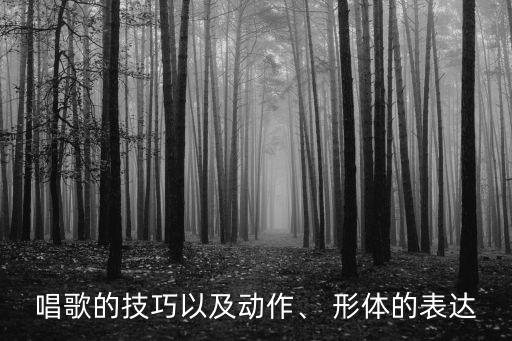 唱歌的技巧以及动作、 形体的表达