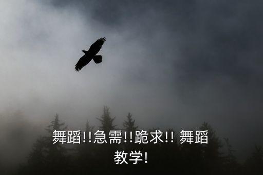  舞蹈!!急需!!跪求!! 舞蹈 教学!