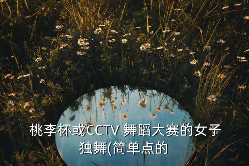  桃李杯或CCTV 舞蹈大赛的女子独舞(简单点的