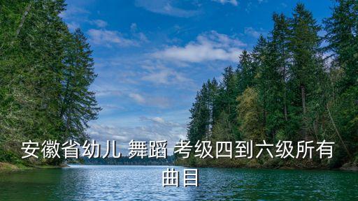 安徽省幼儿 舞蹈 考级四到六级所有曲目