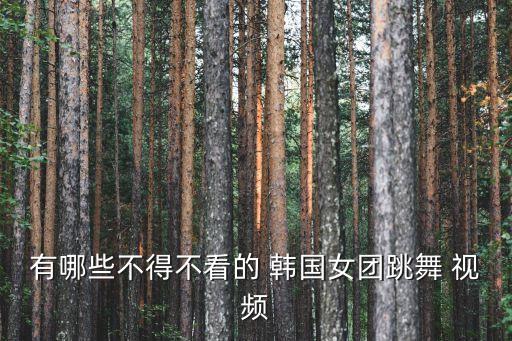 有哪些不得不看的 韩国女团跳舞 视频