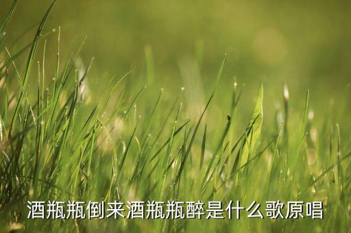酒瓶瓶倒来酒瓶瓶醉是什么歌原唱