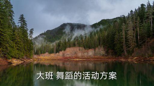大班 舞蹈的活动方案