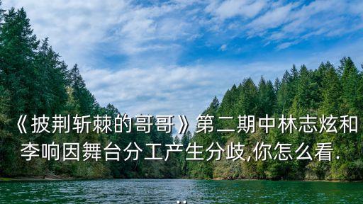 《披荆斩棘的哥哥》第二期中林志炫和李响因舞台分工产生分歧,你怎么看...