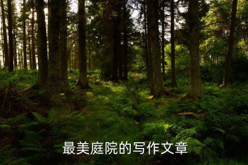  最美庭院的写作文章