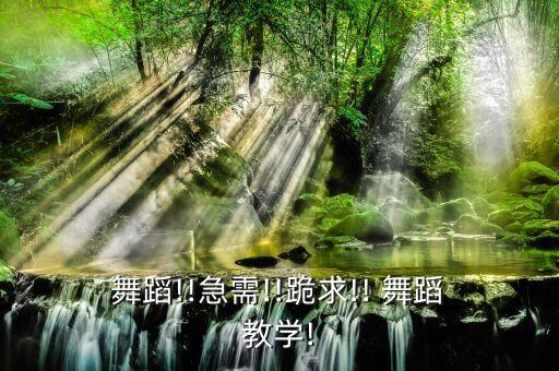  舞蹈!!急需!!跪求!! 舞蹈 教学!