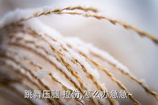 跳舞压腿 拉伤,怎么办急急~