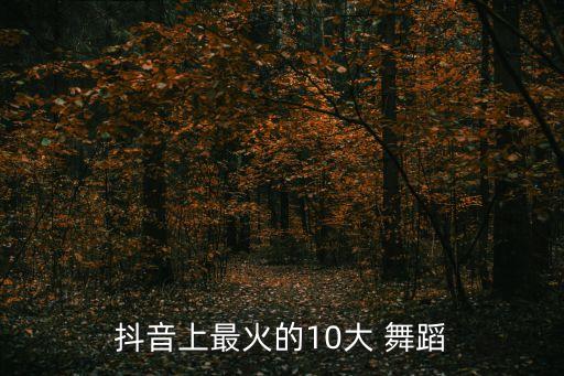 抖音上最火的10大 舞蹈