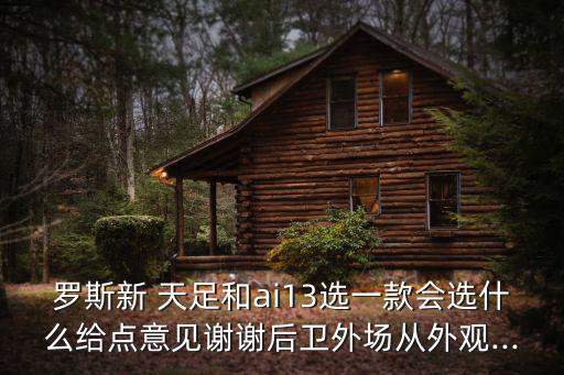 罗斯新 天足和ai13选一款会选什么给点意见谢谢后卫外场从外观...