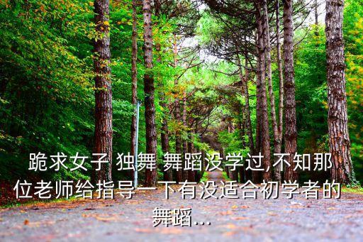 跪求女子 独舞 舞蹈没学过,不知那位老师给指导一下有没适合初学者的 舞蹈...