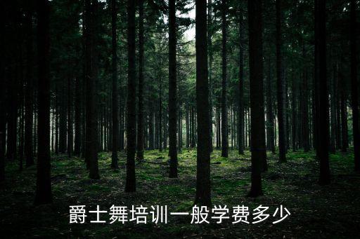 爵士舞培训一般学费多少