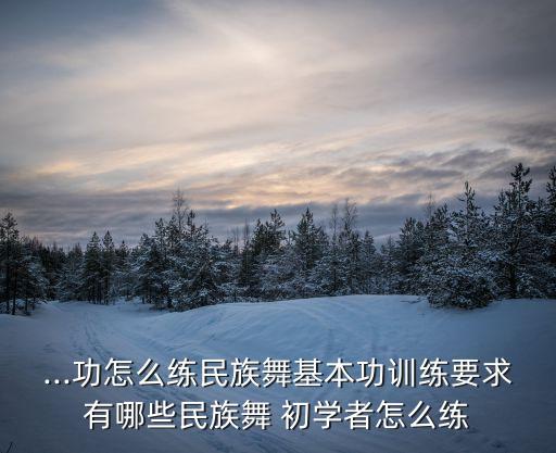 ...功怎么练民族舞基本功训练要求有哪些民族舞 初学者怎么练