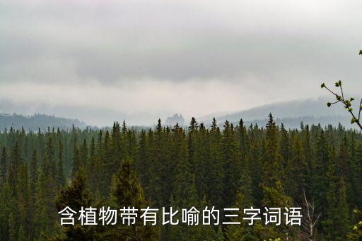 含植物带有比喻的三字词语