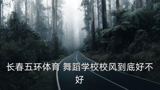 长春五环体育 舞蹈学校校风到底好不好