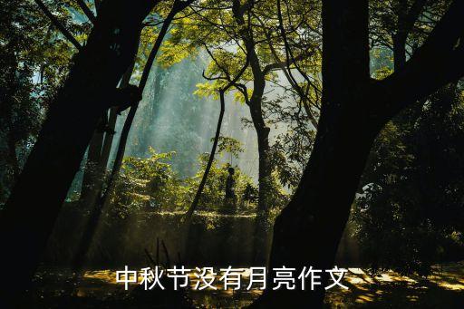 中秋节没有月亮作文