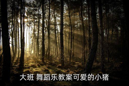 大班 舞蹈乐教案可爱的小猪