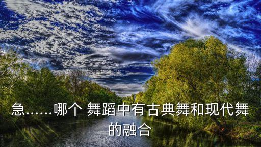 急……哪个 舞蹈中有古典舞和现代舞的融合
