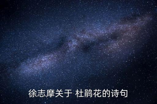 徐志摩关于 杜鹃花的诗句