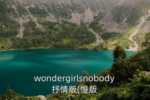 wondergirlsnobody抒情版(慢版