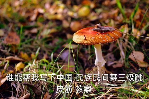 谁能帮我写下中国 民族民间舞三级跳皮筋 教案
