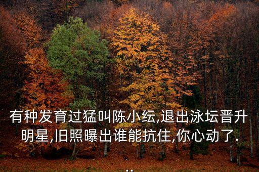 有种发育过猛叫陈小纭,退出泳坛晋升明星,旧照曝出谁能抗住,你心动了...