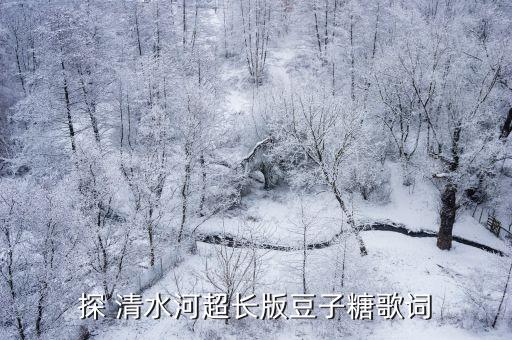 探 清水河超长版豆子糖歌词