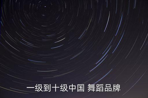 一级到十级中国 舞蹈品牌