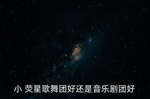 小 荧星歌舞团好还是音乐剧团好