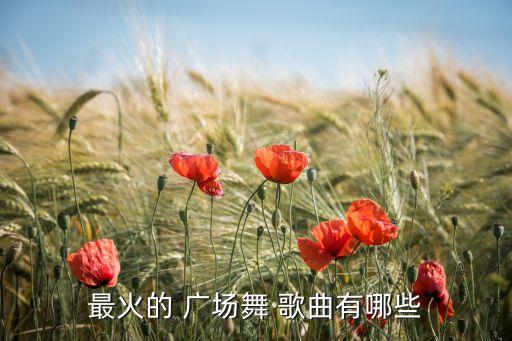 最火的 广场舞 歌曲有哪些