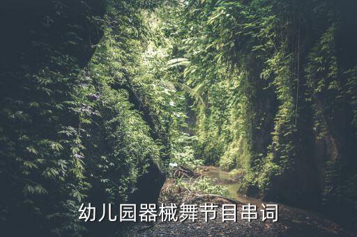 幼儿园器械舞节目串词