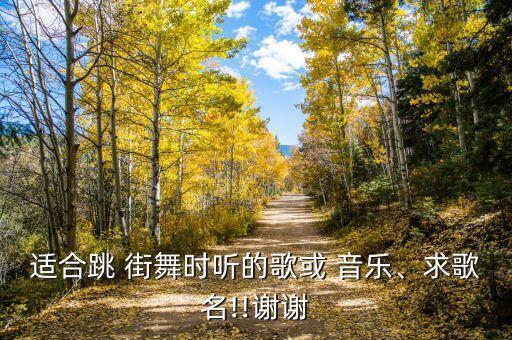适合跳 街舞时听的歌或 音乐、求歌名!!谢谢