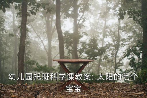 幼儿园托班科学课教案: 太阳的七个宝宝